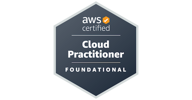 AWS Certified Cloud Practitioner certification badge
