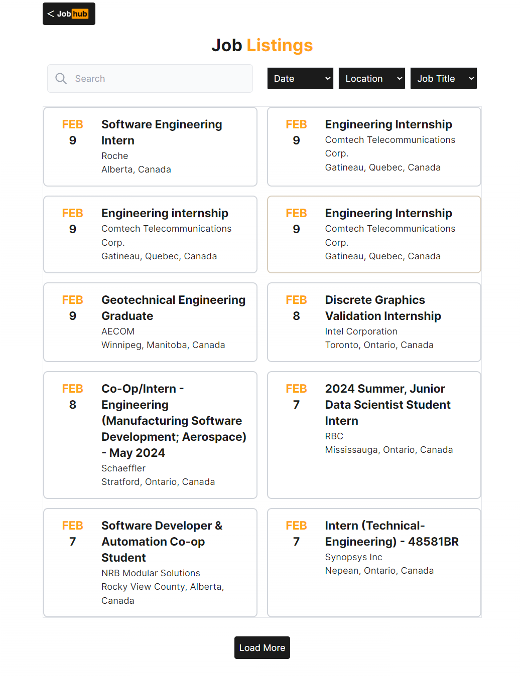 JobHub screenshot